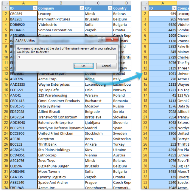 Tip: Easily remove leading characters in your cells