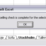 The spelling check is complete for the selected sheets The spelling check is complete for the selected sheets