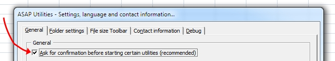 Optional: 'Ask for confirmation before starting certain utilities (recommended)'