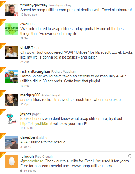 Screenshot of our favorite messages on Twitter