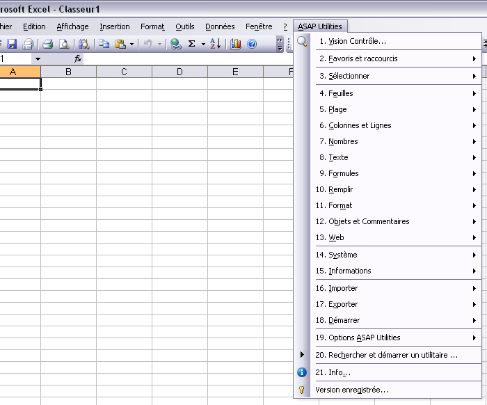 ASAP Utilities in French