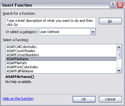 The list of ASAP Utilities' functions