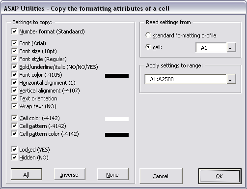 Copy and apply cell's formatting settings...