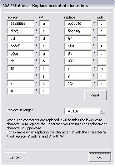 Replace accented characters (Ã¡, Ã«, Ã etc.)...