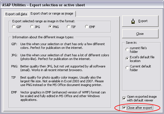 Export selected chart or range as image (file)...