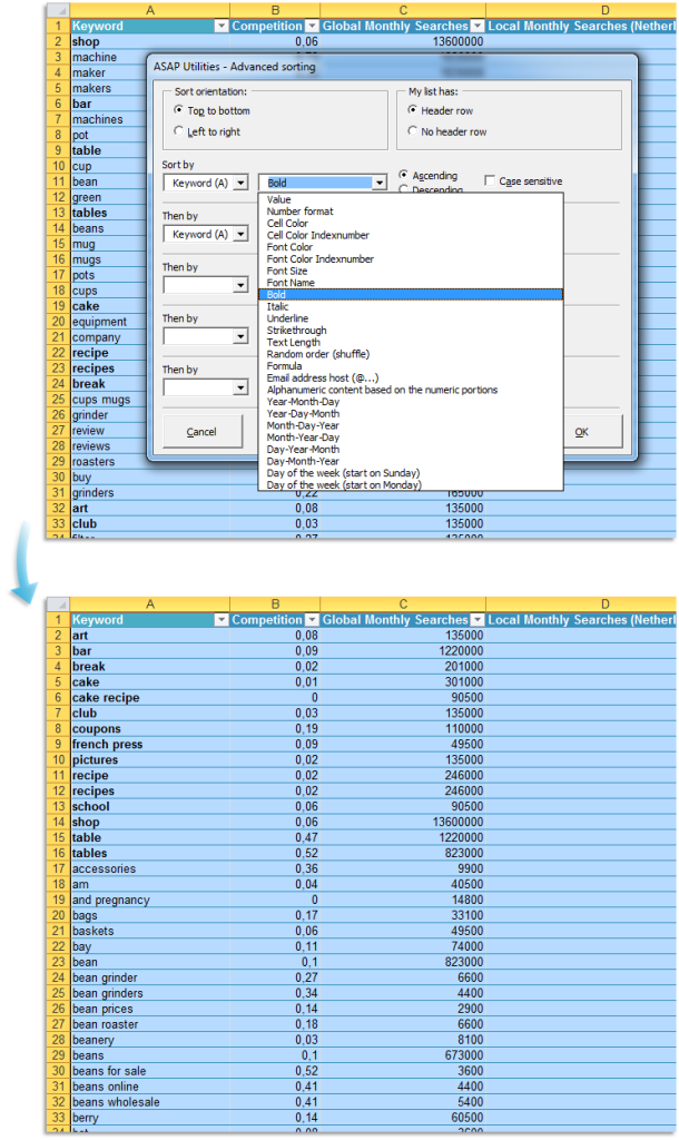 Sort your data basically on anything you can think of