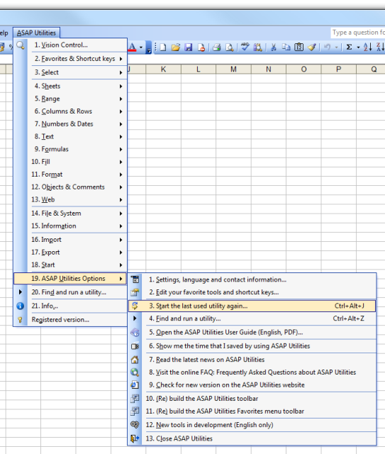 0250-Start the last used utility again - Excel 2000 2002 2003