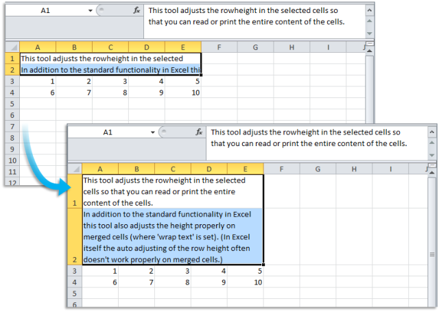 Autofit rowheight also on merged cells