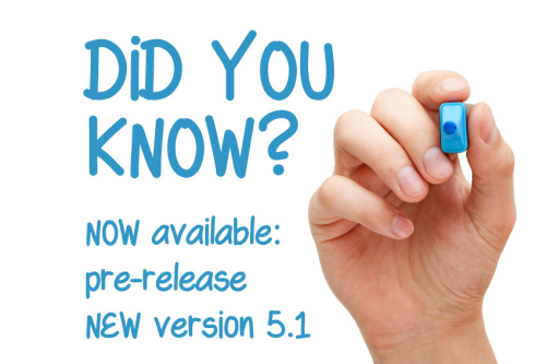 Latest pre-release new version 5.1 now available