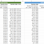 Example - Random dates and times