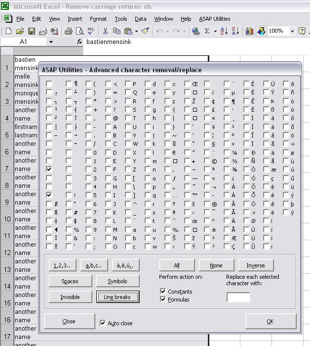 how to do a carriage return in excel for a mac