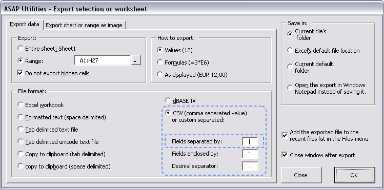 Create a pipe-delimited text file