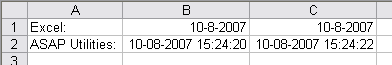 Screenshot - Insert current date and time with seconds