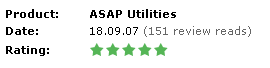 ASAP Utilities rating