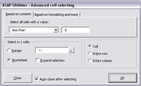 Select the negative numbers