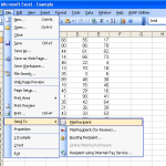 Send sheet or selection by email in Excel 2003
