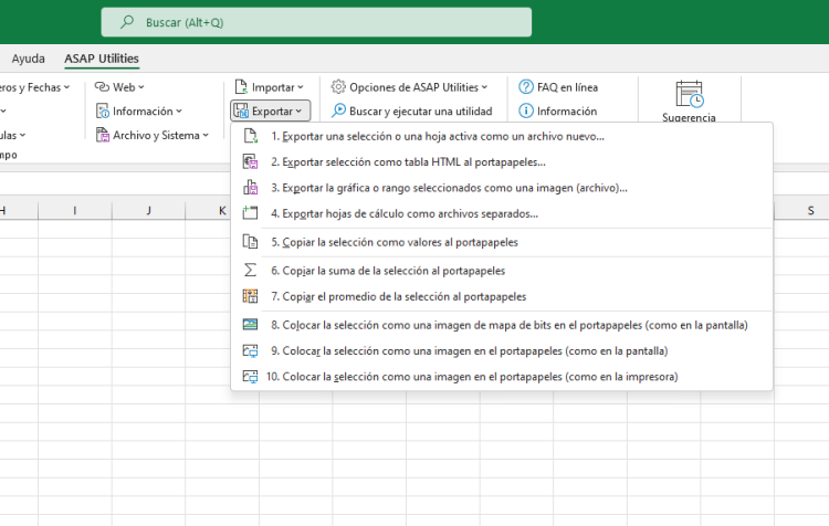 ASAP Utilities  ›  Exportar  (Click to zoom)