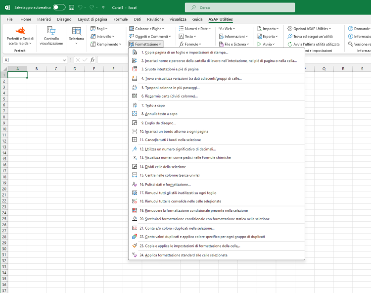 ASAP Utilities  ›  Formattazione  (Click to zoom)