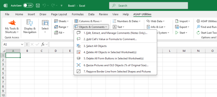 ASAP Utilities  ›  Objects & Comments  (Click to zoom)