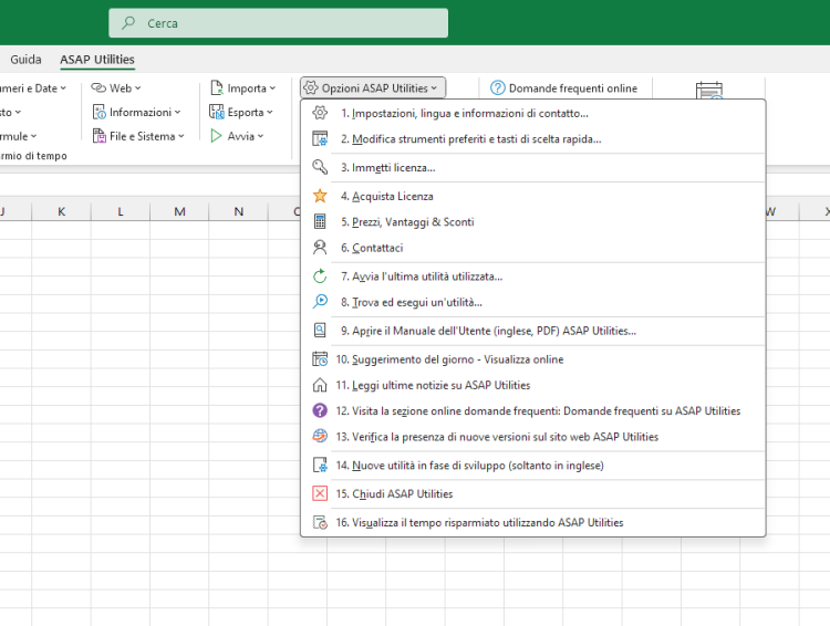 ASAP Utilities  ›  Opzioni ASAP Utilities  (Click to zoom)