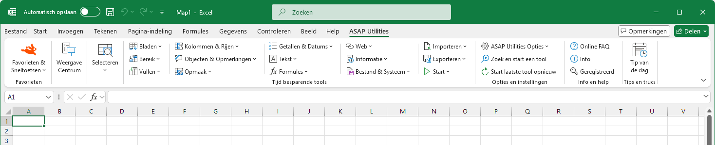ASAP Utilities voor Excel - De complete catalogus met 300+ praktische ...