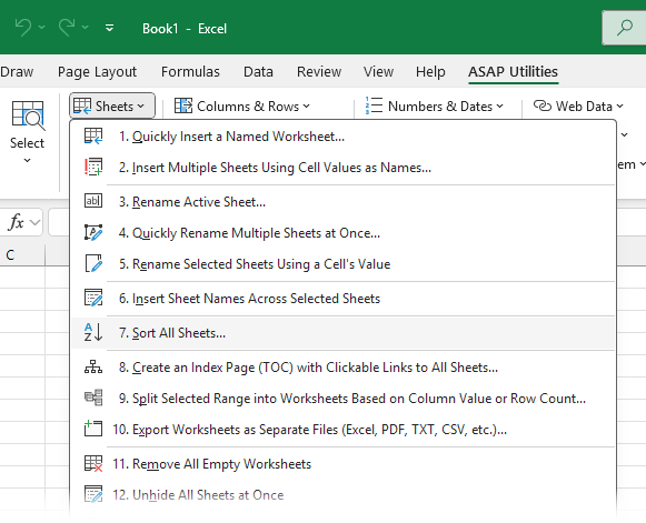 Hundreds of practical tools for Excel users