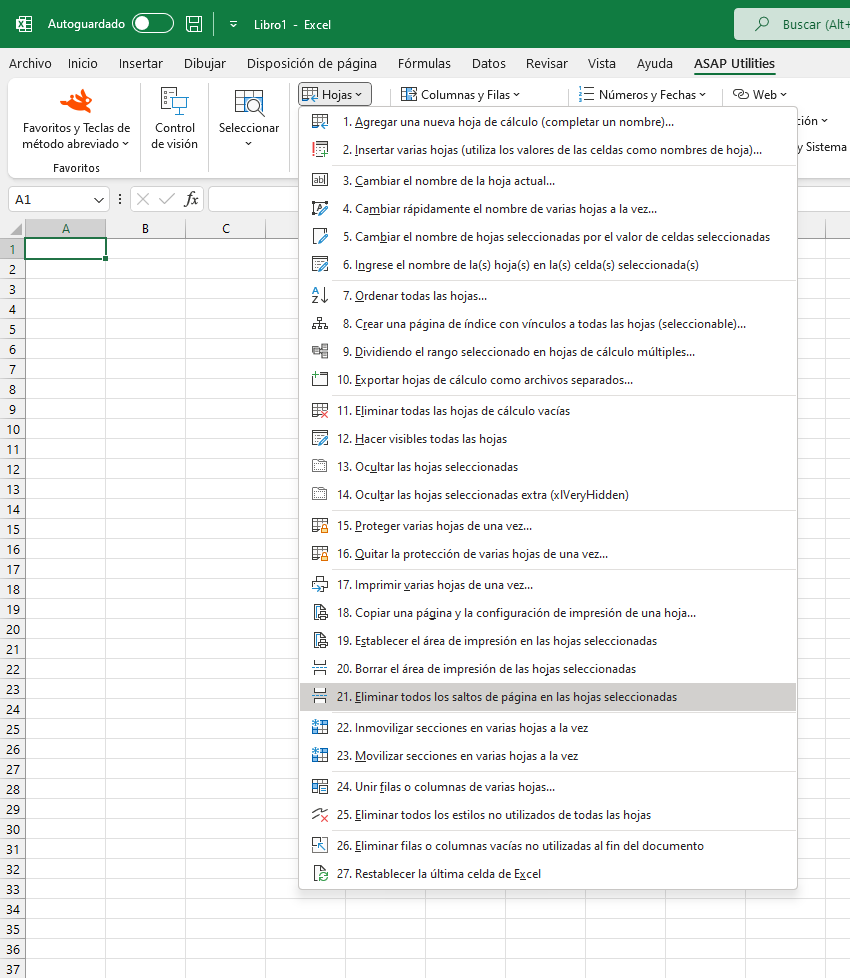 Hojas  ›  21 Eliminar todos los saltos de página en las hojas seleccionadas