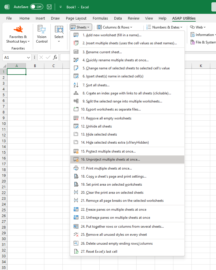 Sheets  ›  16 Unprotect multiple sheets at once...