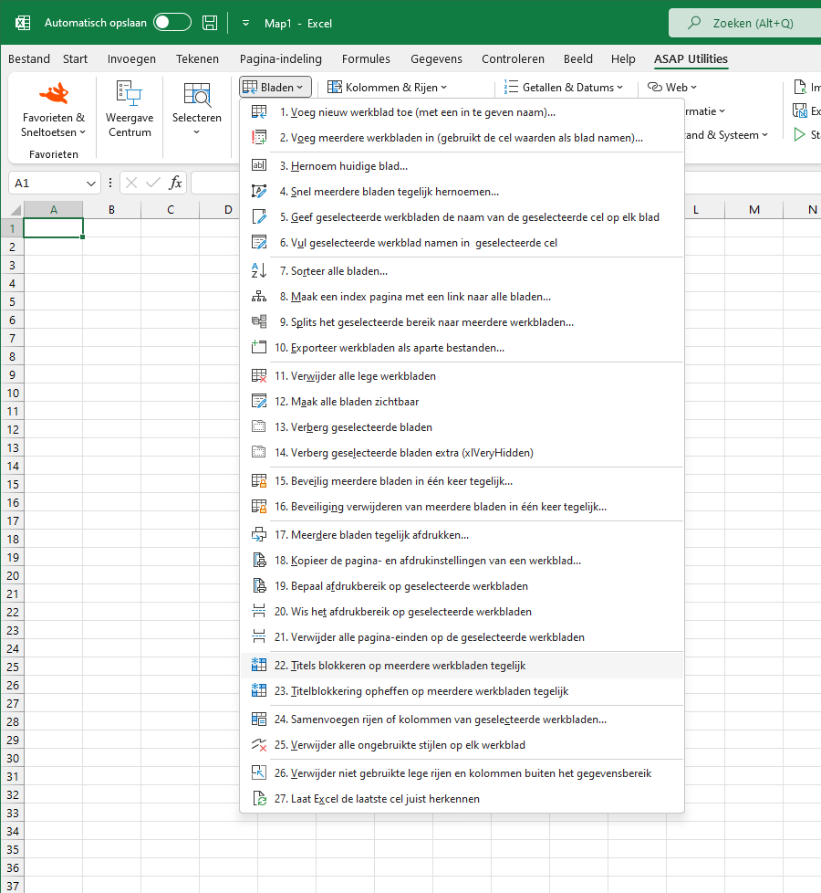 Bladen  ›  22 Titels blokkeren op meerdere werkbladen tegelijk