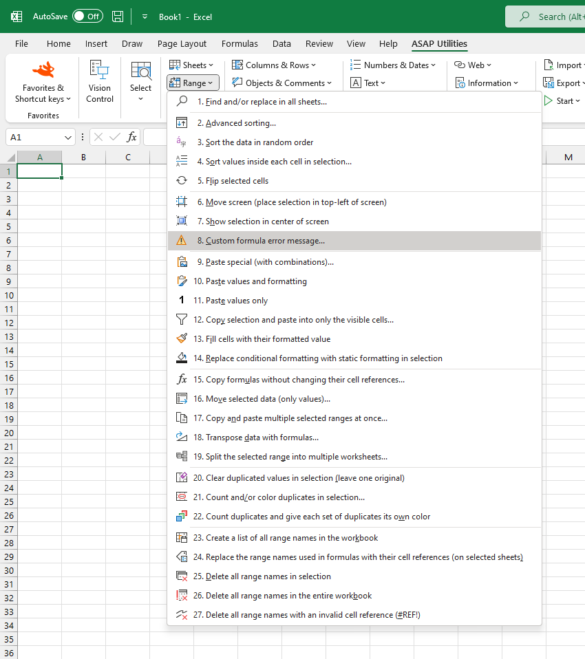 Range  ›  8 Custom formula error message...