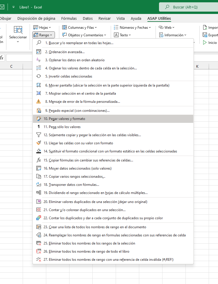 Rango  ›  10 Pegar valores y formato