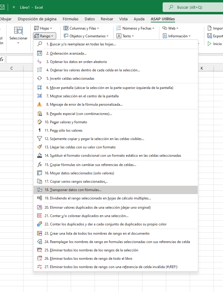 Rango  ›  18 Transponer datos con fórmulas...