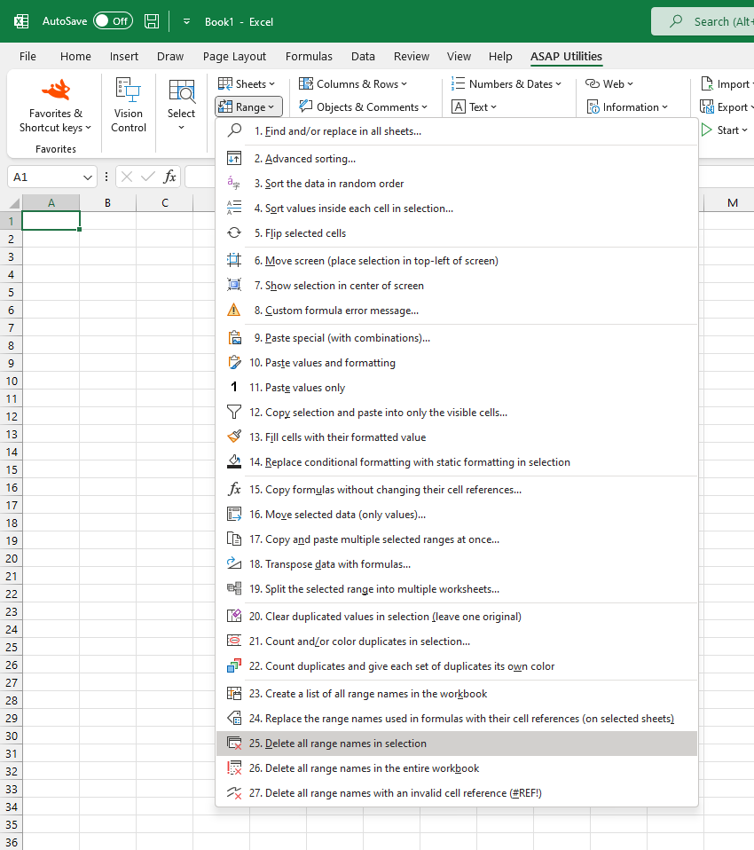 Range  ›  25 Delete all range names in selection