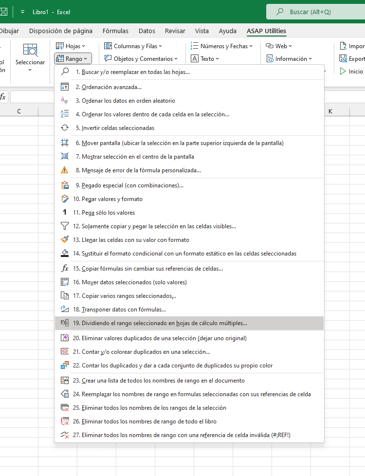 Rango  ›  19 Dividiendo el rango seleccionado en hojas de cálculo múltiples...