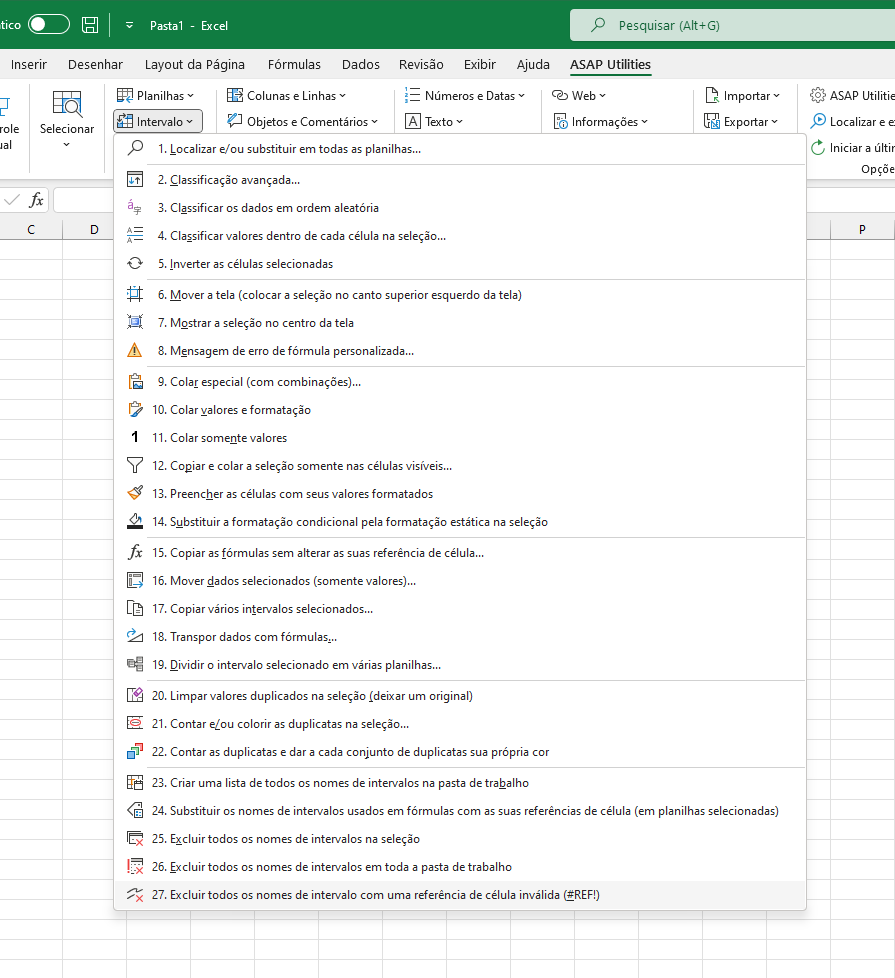 Intervalo  ›  27 Excluir todos os nomes de intervalo com uma referência de célula inválida (#REF!)