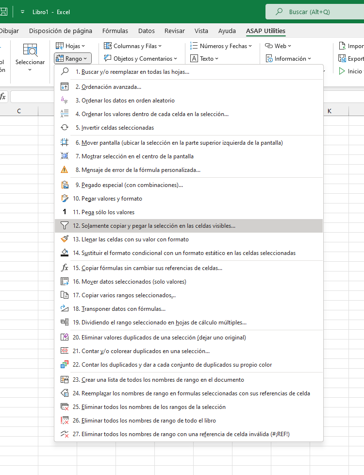 Rango  ›  12 Solamente copiar y pegar la selección en las celdas visibles...