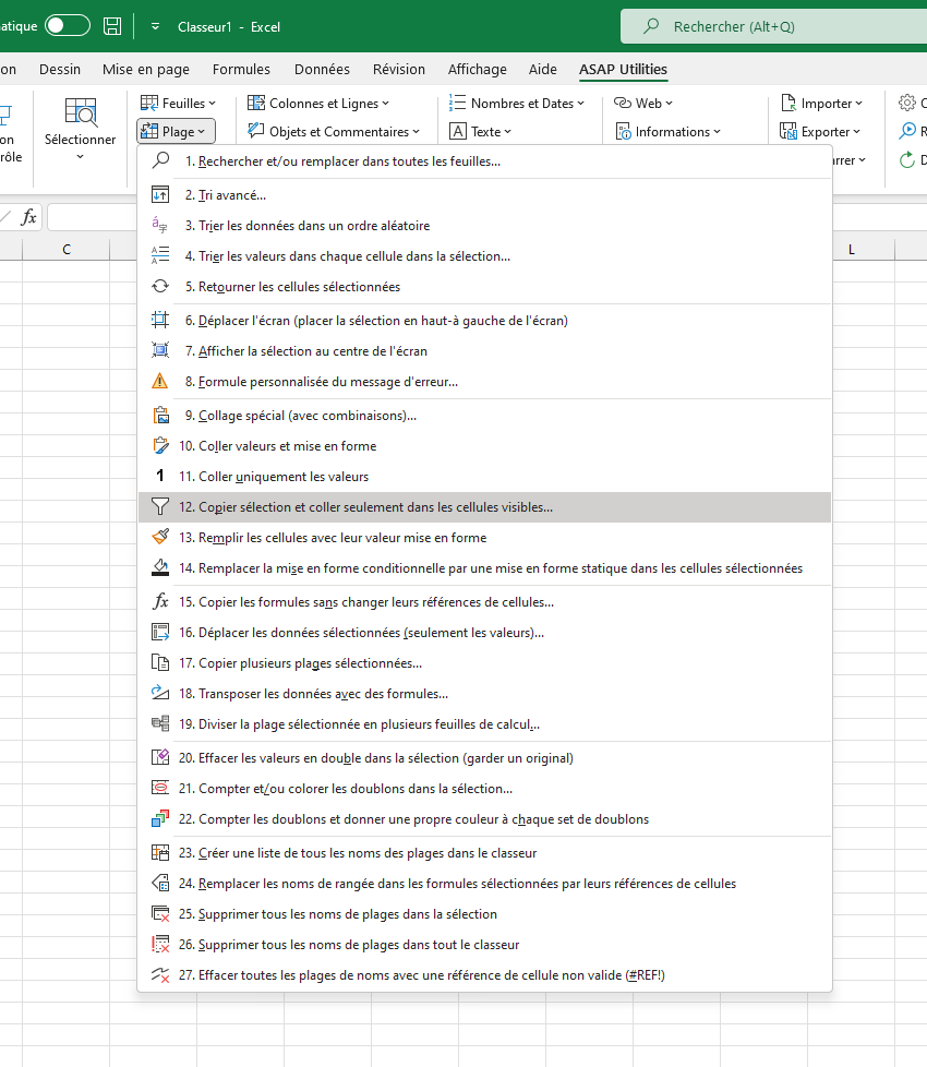 Plage  ›  12 Copier sélection et coller seulement dans les cellules visibles...