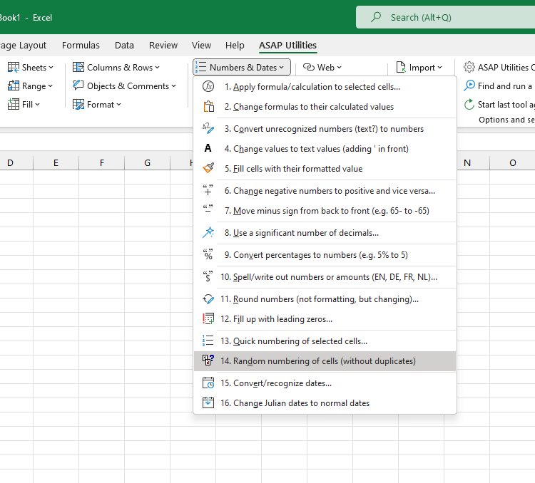 Numbers & Dates  ›  14 Random numbering of cells (without duplicates)