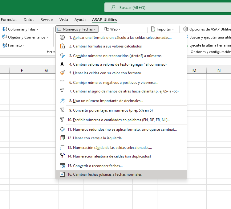Números y Fechas  ›  16 Cambiar fechas julianas a fechas normales