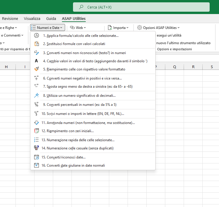 Numeri e Date  ›  1 Applica formula/calcolo alle celle selezionate...