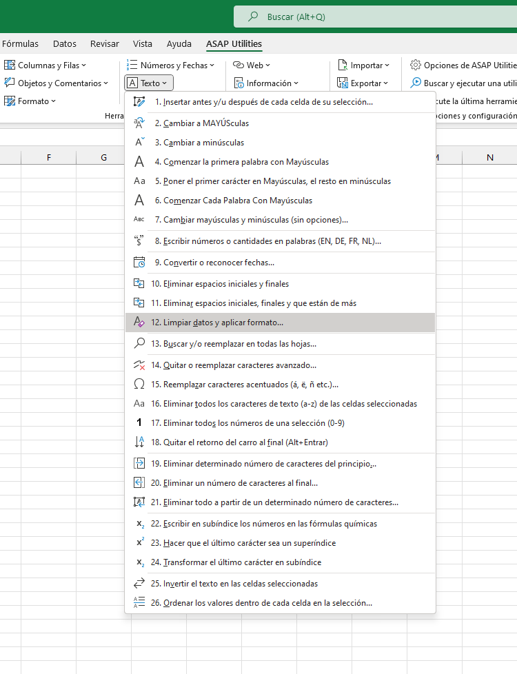 Texto  ›  12 Limpiar datos y aplicar formato...