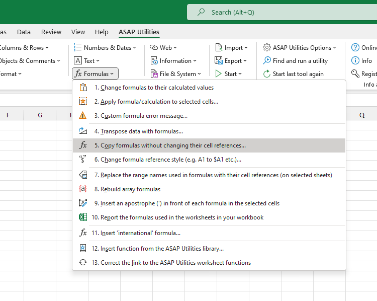 Formulas  ›  5 Copy formulas without changing their cell references...