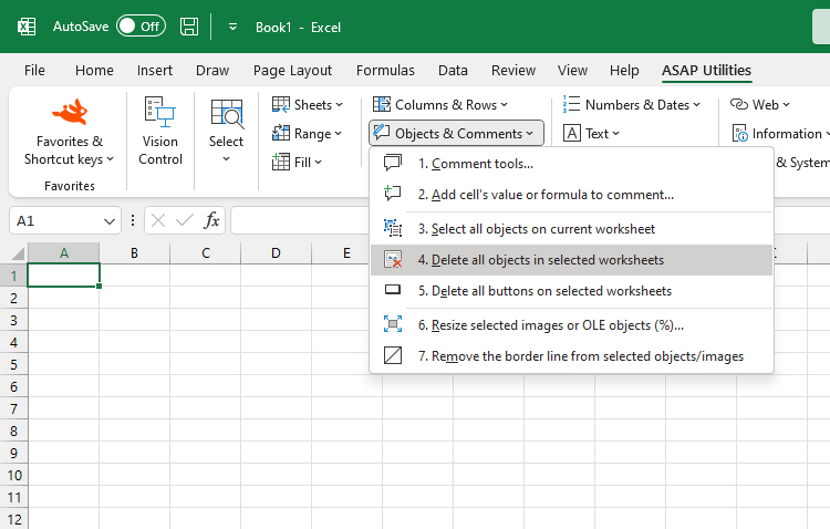 Objects & Comments  ›  4 Delete all objects in selected worksheets