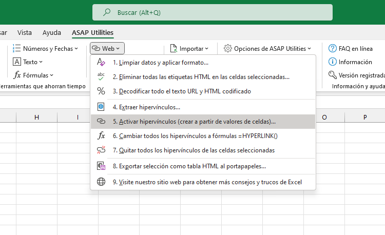 Web  ›  5 Activar hipervínculos (crear a partir de valores de celdas)...