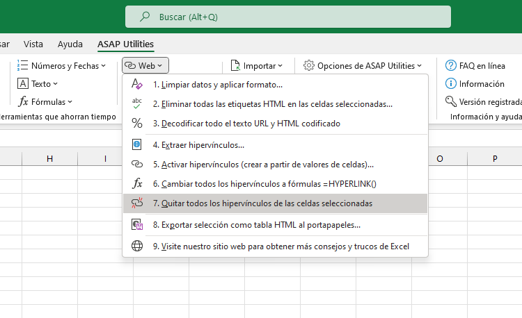 Web  ›  7 Quitar todos los hipervínculos de las celdas seleccionadas