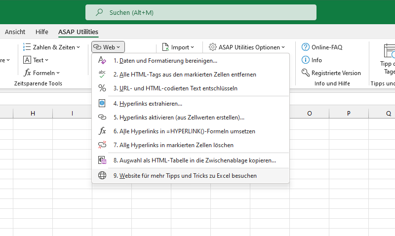 Web  ›  9 Website für mehr Tipps und Tricks zu Excel besuchen