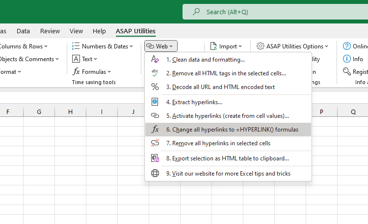 Web  ›  6 Change all hyperlinks to =HYPERLINK() formulas