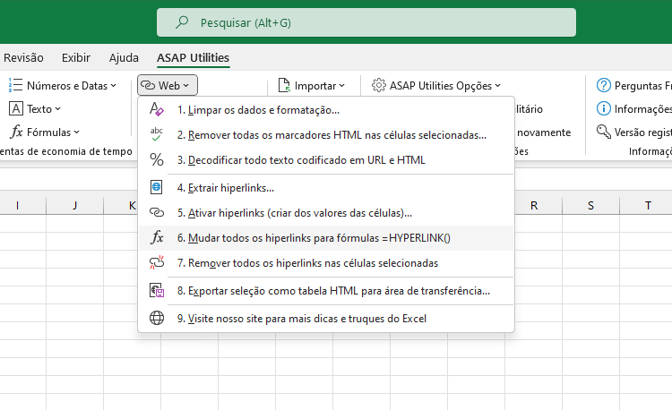 Web  ›  6 Mudar todos os hiperlinks para fórmulas =HYPERLINK()