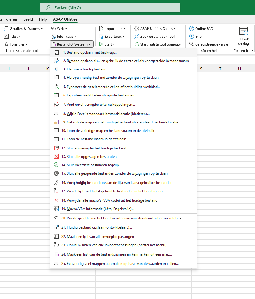 Bestand & Systeem  ›  1 Bestand opslaan met back-up...