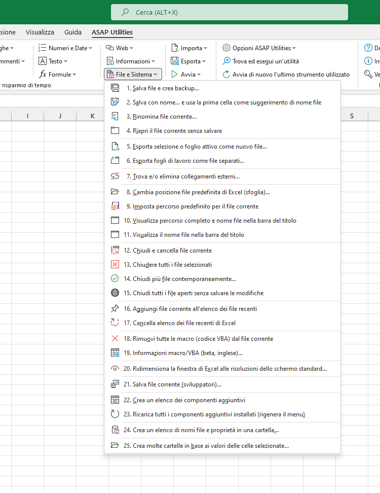 File e Sistema  ›  17 Cancella elenco dei file recenti di Excel